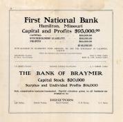 First National Bank, The Bank of Braymer, Caldwell County 1907 McGlumphy